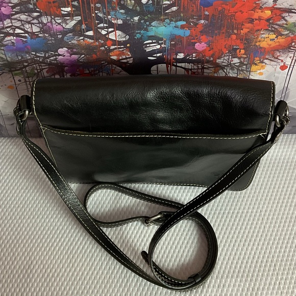 Patricia Nash Black Floral Navarro Embossed  Crossbody Bag - Picture 6 of 11